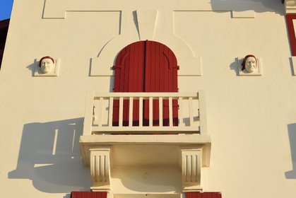 France, Pyrenees Atlantiques, Basque Country, Saint Jean de Luz, a beachfront villa facade