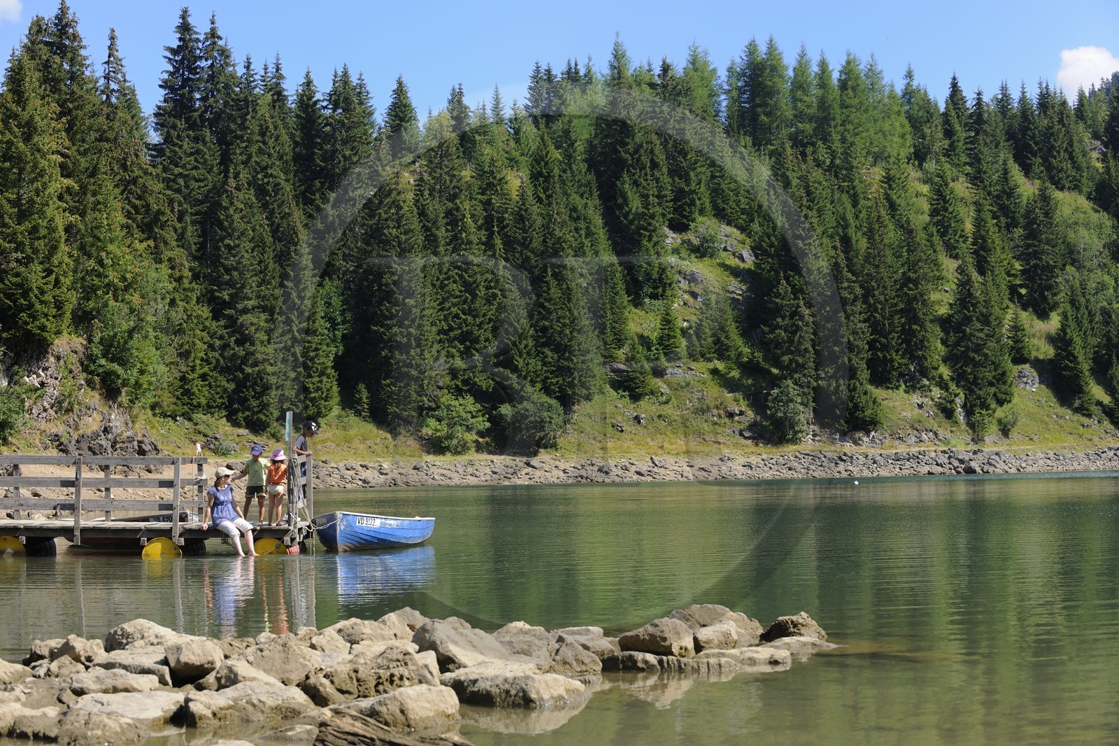 Suisse, canton de Vaud, Villars-sur-Ollon, lac des Chavonnes