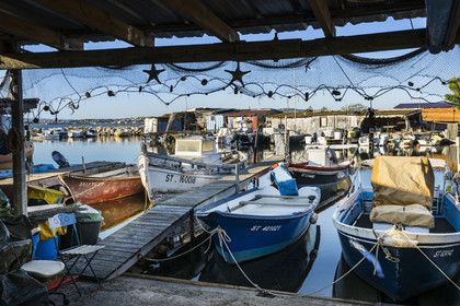 France, Herault, Sete, la Pointe Courte district, the small fishing district port on the banks of the Etang de Thau