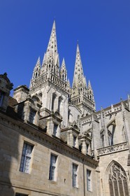 France, Finistère (29), Quimper, la cathédrale Saint-Corentin