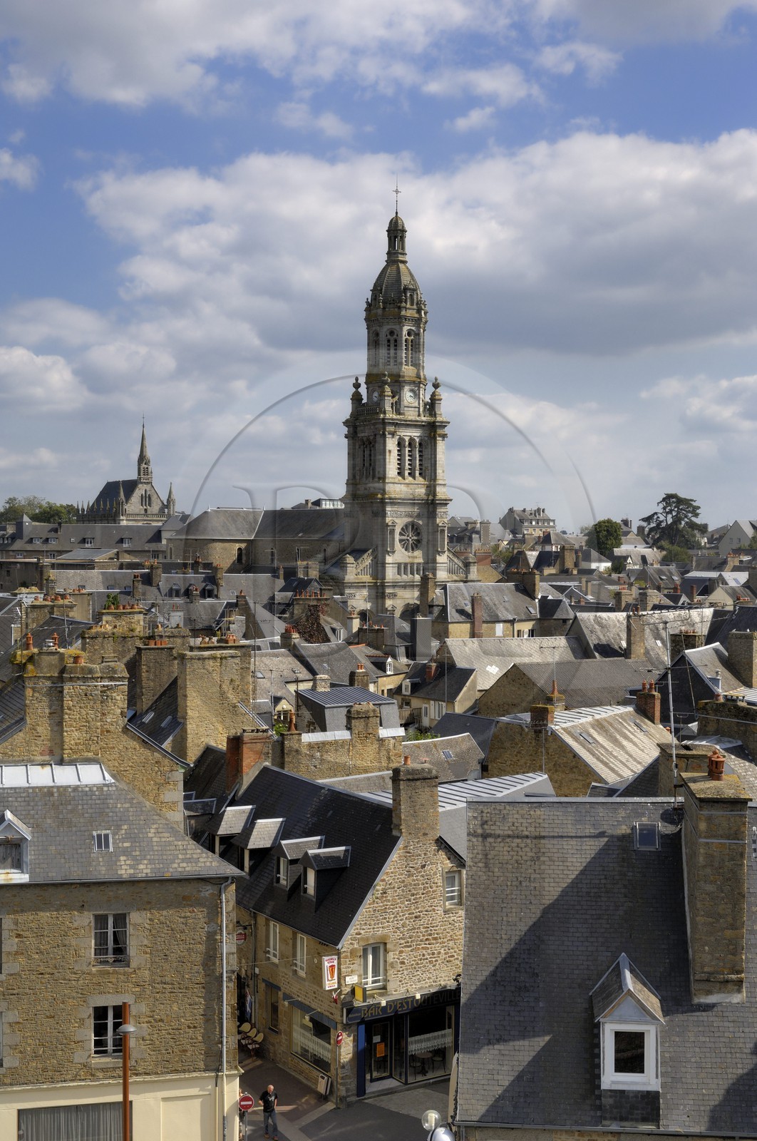France, Manche (50), Avranches, la vieille ville et l'église Saint-Gervais