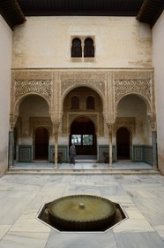 Spain, Andalusia, Granada, Alhambra Nasrid Palace, listed as World Heritage by UNESCO, Comares Palace, Patio of the Gilded Room