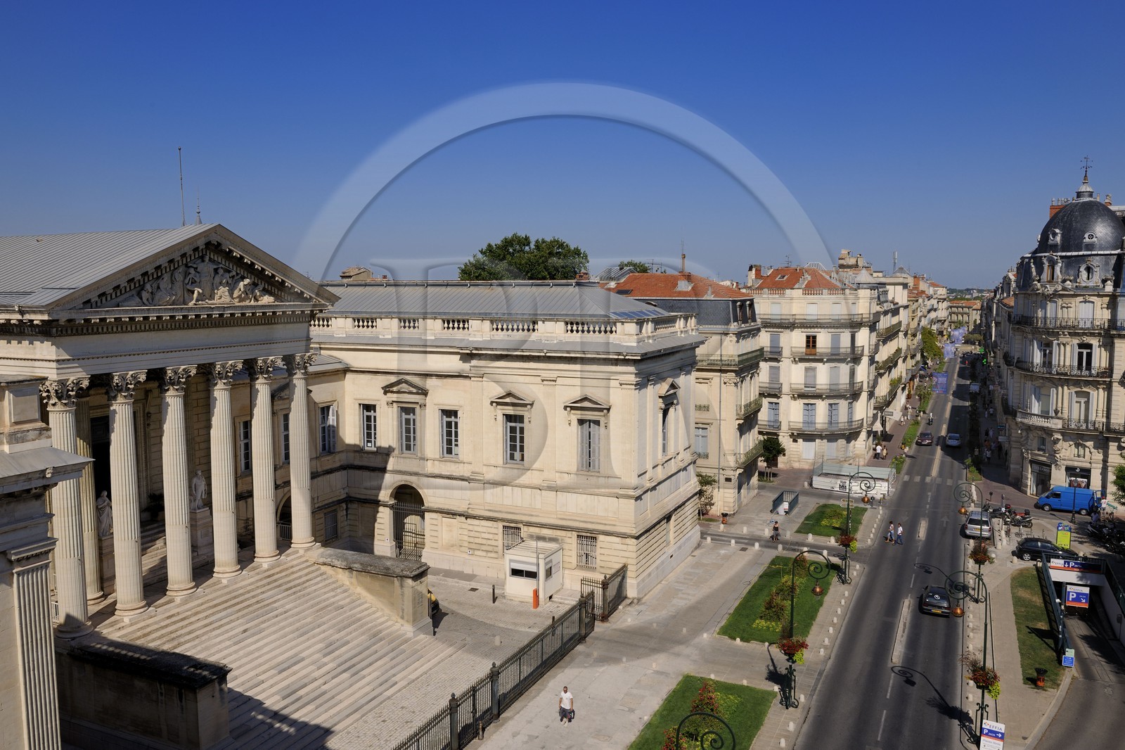 France, Hérault (34), Montpellier, l'Ecusson, le Palais de Justice sur la rue Foch