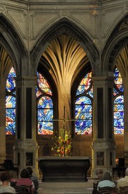 France, Paris (75), Eglise Saint-Séverin , la colonne torse dans le double déambulatoire