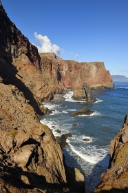 Portugal, Madeira Island, Ponta de Sao Lourenço nature reserve cliffs in the far east of the island