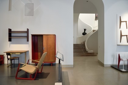 France, Meurthe-et-Moselle (54), Nancy, place Stanislas, musée des Beaux Arts, mobilier conçu par l'architecte et designer Jean Prouvé