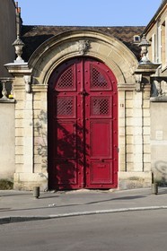 France, Côte d'Or (21), Dijon, l'entrée de l'Hôtel particulier Rigoley de Chevigny place des cordeliers