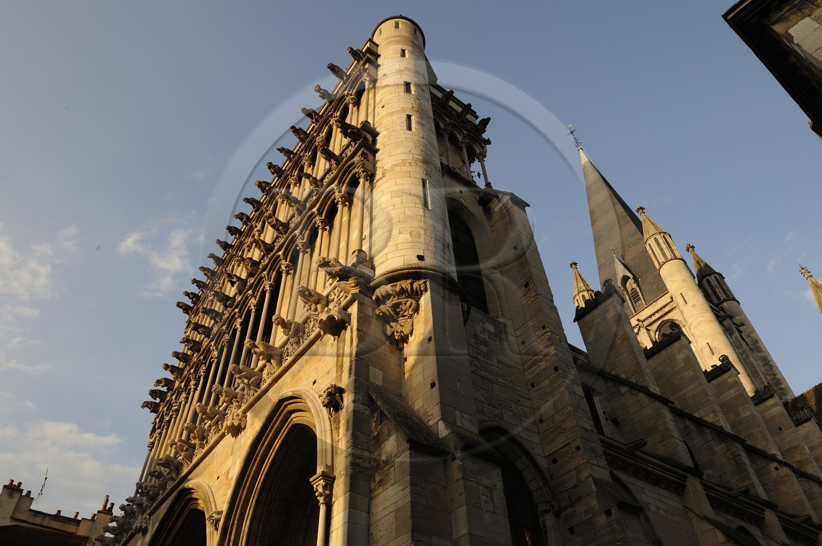 France, Côte d'Or (21), Dijon, l'église Notre-Dame (1230-1250), triple rangées de fausses gargouilles en façade