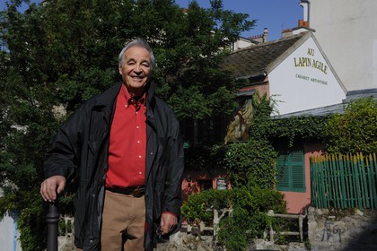 France, Paris (75), la Butte Montmartre, Yves Mathieu directeur du cabaret Au Lapin Agile