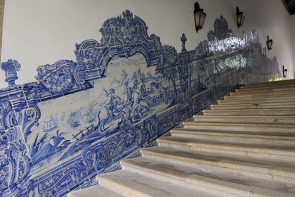 Portugal, région du Minho, Guimaraes, Pousada de Santa Marinha da Costa, azulejos