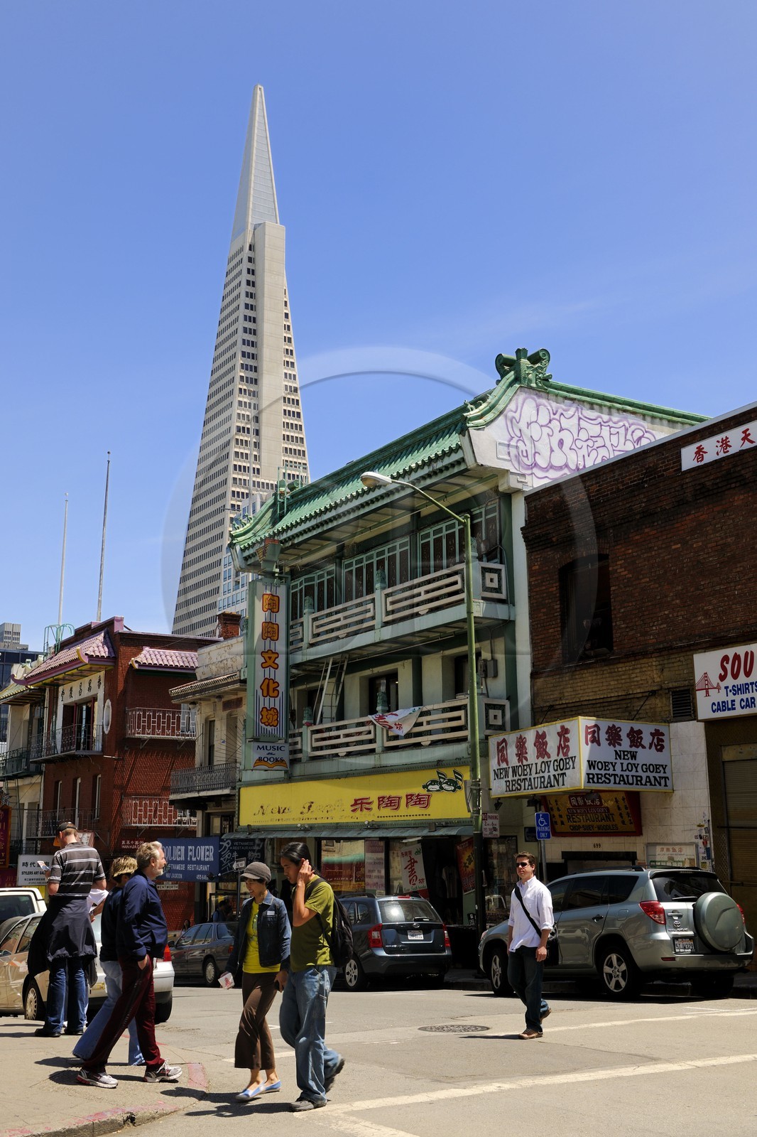 Etats-Unis, Californie, San Francisco, Chinatown, Transamerica Pyramid Building par l'architecte William Leonard Pereira
