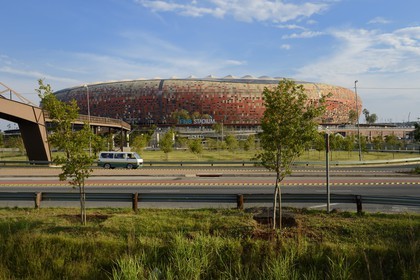 South Africa, Gauteng Province, Johannesburg, Soweto City, Soccer City Stadium by the architects Boogertman Urban Edge and Partners