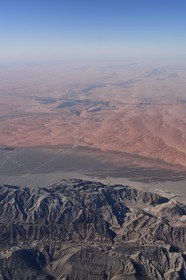 United Arab Emirates, southern mountains of Ras al-Khaimah to the Oman border (aerial view)