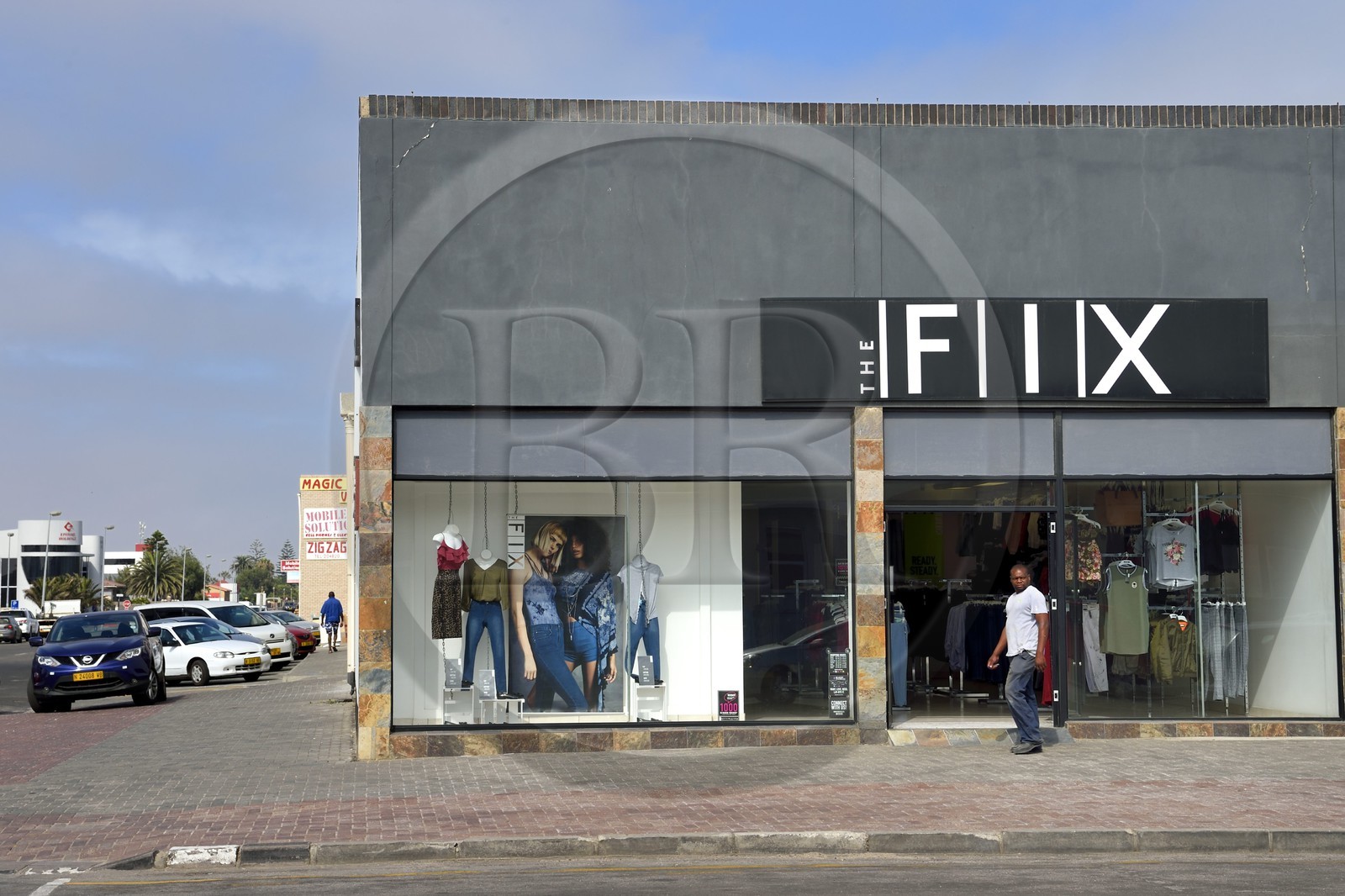 Namibie, région de Erongo, Walvis Bay, magasin dans Theo-Ben Gurirab street