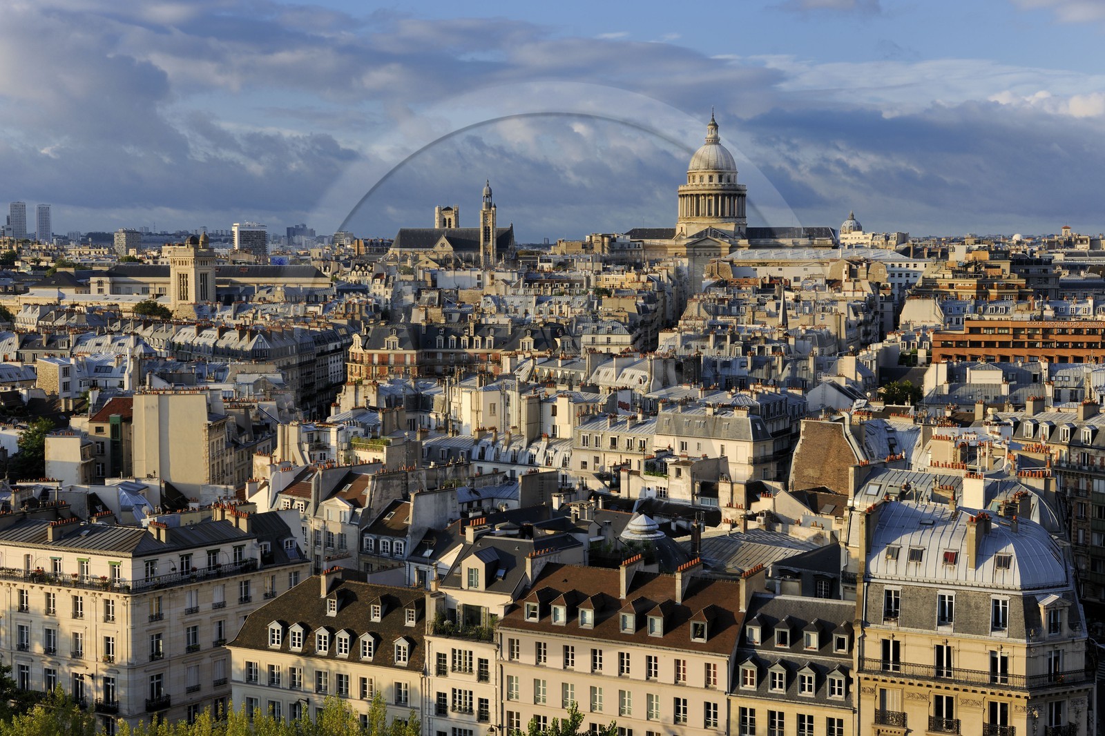 France, Paris (75), vue sur le 5ème arrondissement et le Panthéon