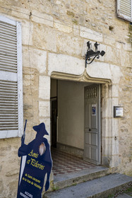 France, Yonne, regional natural park of Morvan, Vézelay, a UNESCO World Heritage site, labelled Les Plus Beaux Villages de France, starting point of one of the main ways to Santiago de Compostela, welcome of pilgrims by the Association of Friends and Pilgrims of Saint-Jacques of the Way of Vézelay