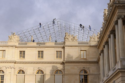 France, Yvelines (78), château de Versailles, classé Patrimoine Mondial de l'UNESCO, travaux sur l'aile de la Reine