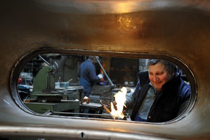 France, Manche, Villedieu les Poeles, Copper workshop, Jean Pierre Couget