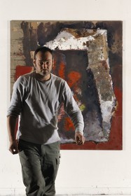 France, Paris (75), Atelier de l'artiste peintre Fred Kleinberg