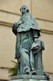 France, Corse du Sud, Ajaccio, Fesch museum (the Museum of Fine Arts), Cardinal Joseph Fesch statue