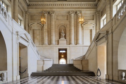 France, Yvelines, Chateau de Versailles, listed as World Heritage by UNESCO, Grand Degre staircase of the Northern wing