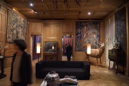 France, Paris, Le Marais District, Musee de la Chasse et de la Nature (Museum of hunting and nature) in the Hotel de Guenegaud