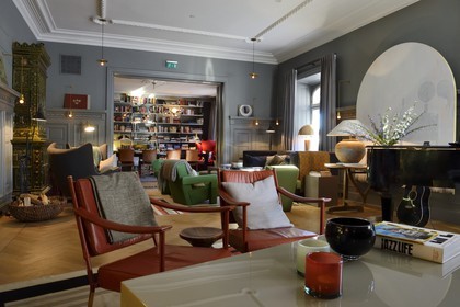 Suède, Stockholm, Hotel Ett Hem, le salon