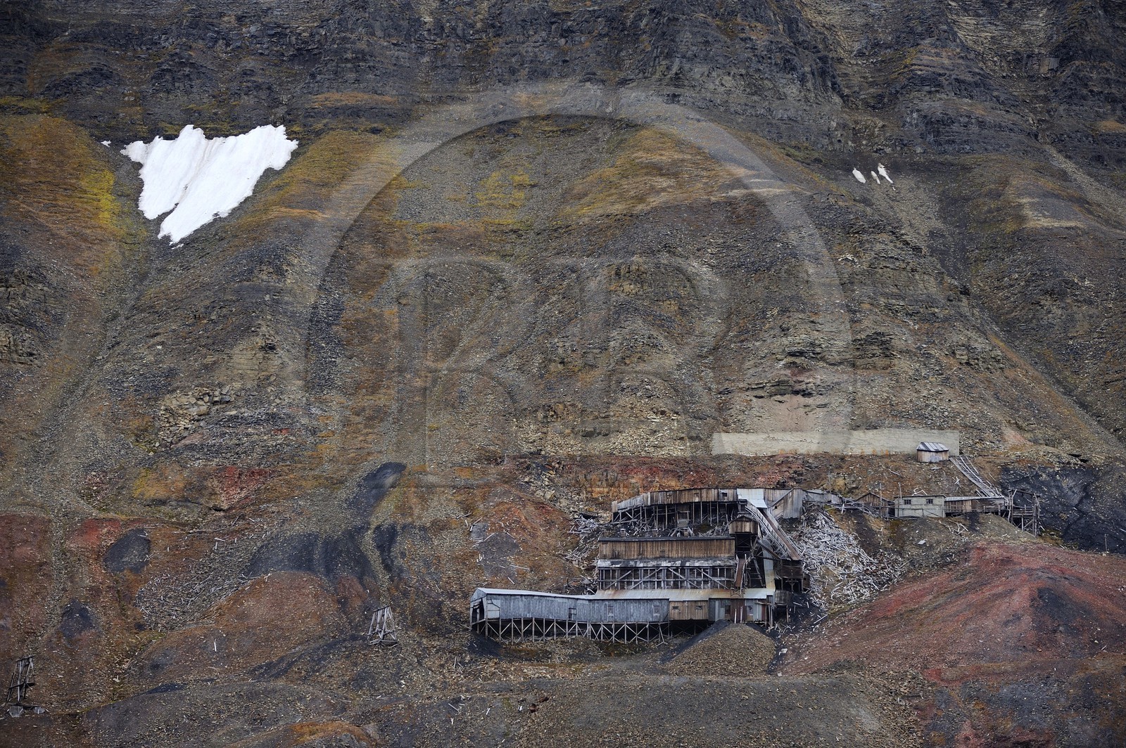 Norvège, Svalbard (Spitzberg), Longyearbyen, ancienne mine de charbon