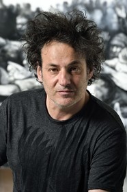 France, Val-de-Marne (94), Yvry-sur-Seine, Atelier de Fred Kleinberg, travail pour l'exposition Odyssée