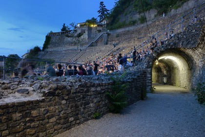 France, Isere, Vienne along the Rhone river, the roman theatre adapted to accommodate the Jazz a Vienne festival
