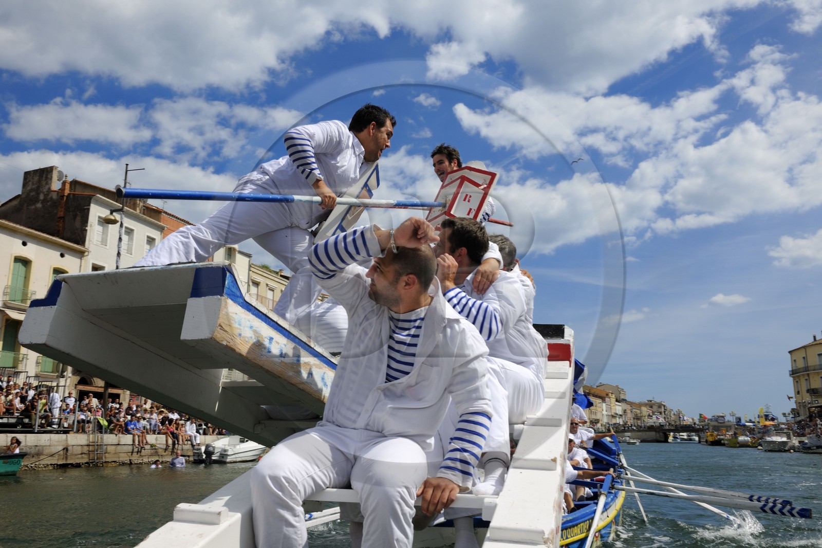 France, Hérault (34), Sète, canal Royal, fête de la Saint Louis, joutes sètoises