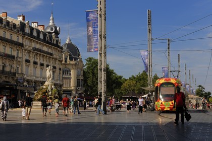 France, Hérault (34), Montpellier, centre historique, l'Ecusson, place de la Comédie