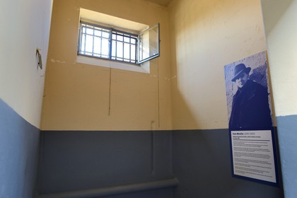 France, Rhone, Lyon, Montluc Prison Memorial, cell number 130 from the 2nd floor gallery where Jean Moulin was locked