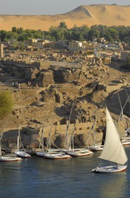 Egypt, Upper Egypt, Nubia, Nile Valley, Aswan, Elephantine Island, archeological excavations site of Satis and Khnoum temples