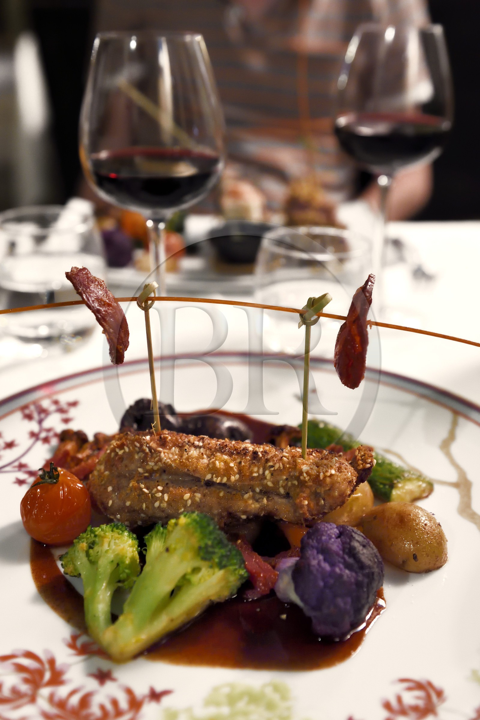 France, Dordogne (24), Périgord Noir, vallée de la Dordogne, Sarlat-la-Canéda, passage Henri de Ségogne, restaurant Les Jardins d'Harmonie