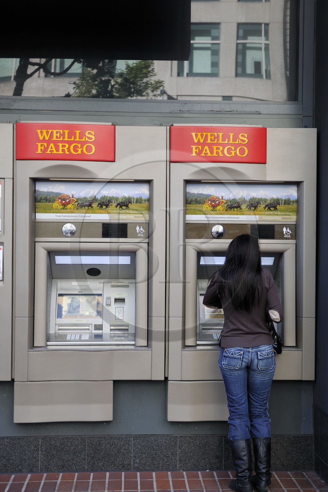 Etats-Unis, Californie, San Francisco, la Wells Fargo Bank sur Market street