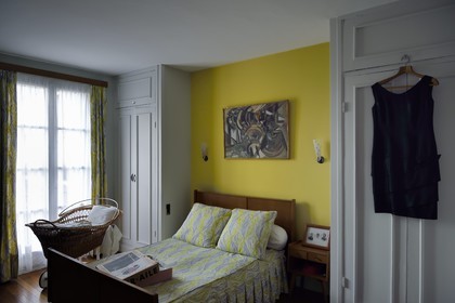 France, Seine Maritime, Le Havre, Downtown rebuilt by Auguste Perret listed as World Heritage by UNESCO, Maison du Patrimoine atelier Perret, appartement Perret, historic showflat of the post war period, furnished in a 1950's style