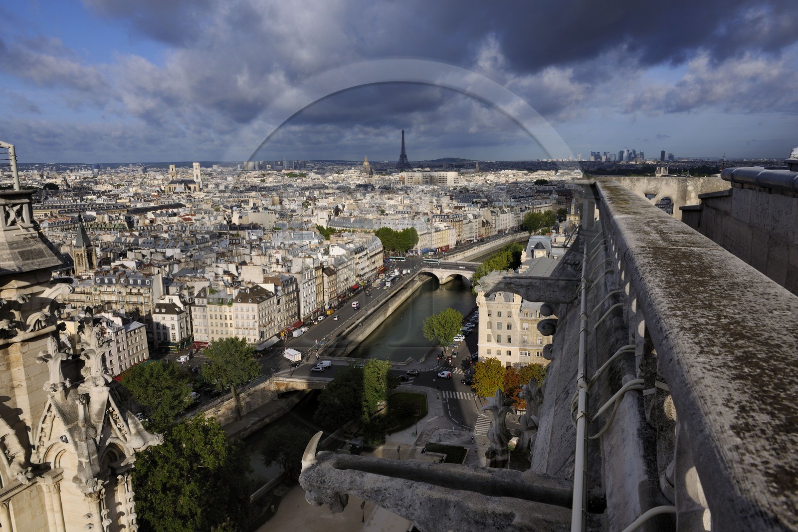 France, Paris (75), les rives de la Seine classées Patrimoine Mondial de l'UNESCO, île de la Cité, la cathédrale Notre-Dame depuis la tour nord