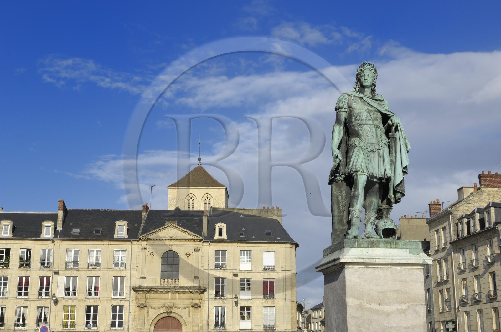 France, Calvados (14), Caen, Louis XIV en empereur romain place Saint-Sauveur