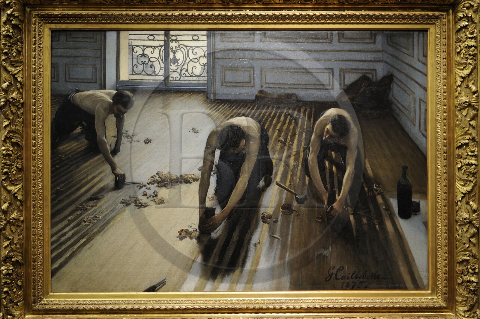 France, Paris (75), le musée d'Orsay, Les raboteurs de parquet 1875 de Gustave Caillebotte