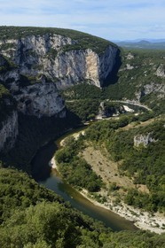 France, Ardeche, Ardeche Gorges, 30 km long from Vallon Pont d'Arc to Saint Martin d'Ardeche