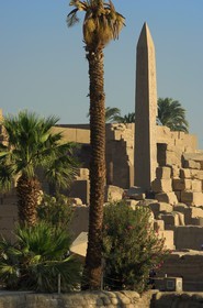 Egypte, Haute Egypte, vallée du Nil, Louxor, Karnak, classé Patrimoine Mondial de l'UNESCO, obélisque de Thoutmosis I