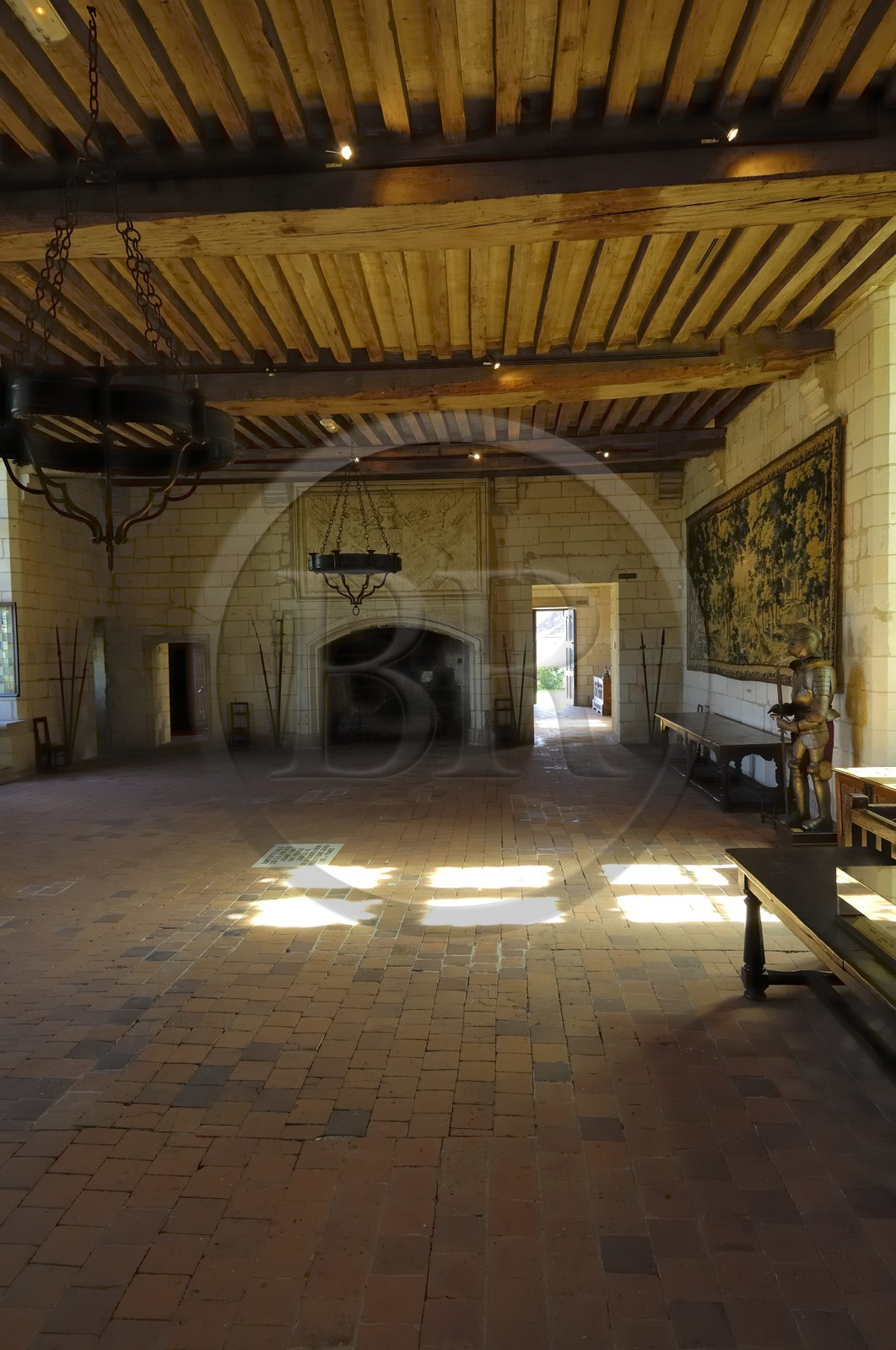 France, Indre-et-Loire (37), Loches, le chateau, salle du Logis Royal