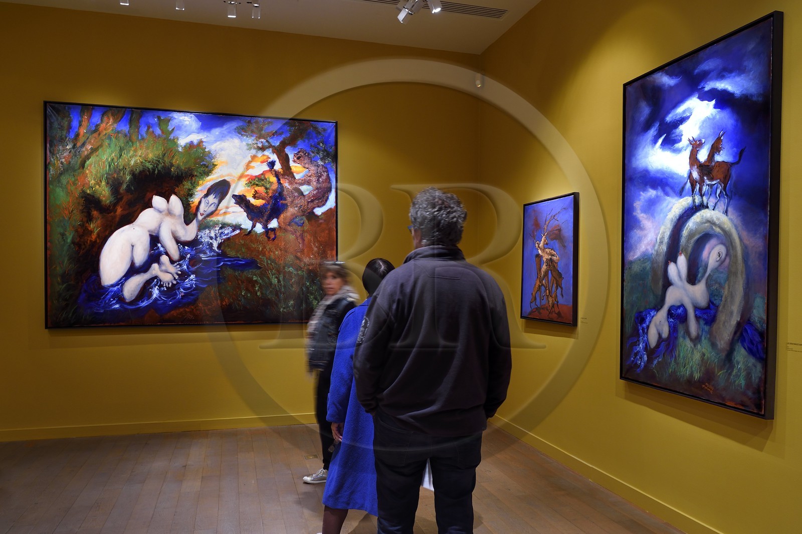 France, Paris (75), quartier du Marais, le musée de la Chasse et de la Nature dans l’hôtel de Guénégaud, exposition Diane et Actéon des oeuvres du peintre Gérard Garouste