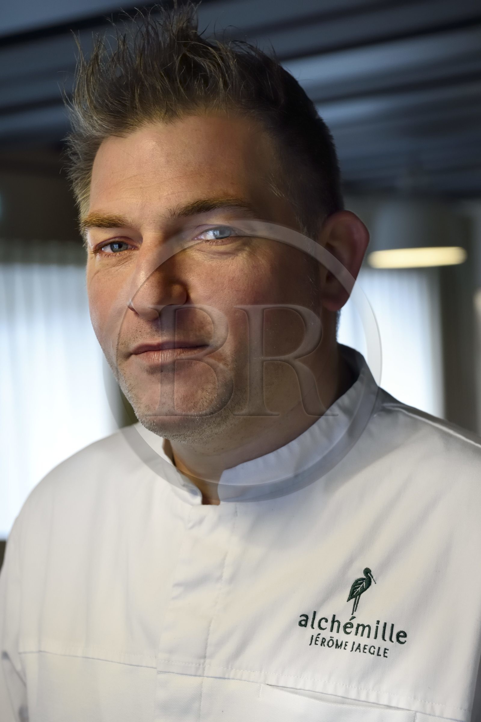 France, Haut Rhin, Strasbourg, Kaysersberg,  Jerome Jaegle, chef of the Alchemille restaurant