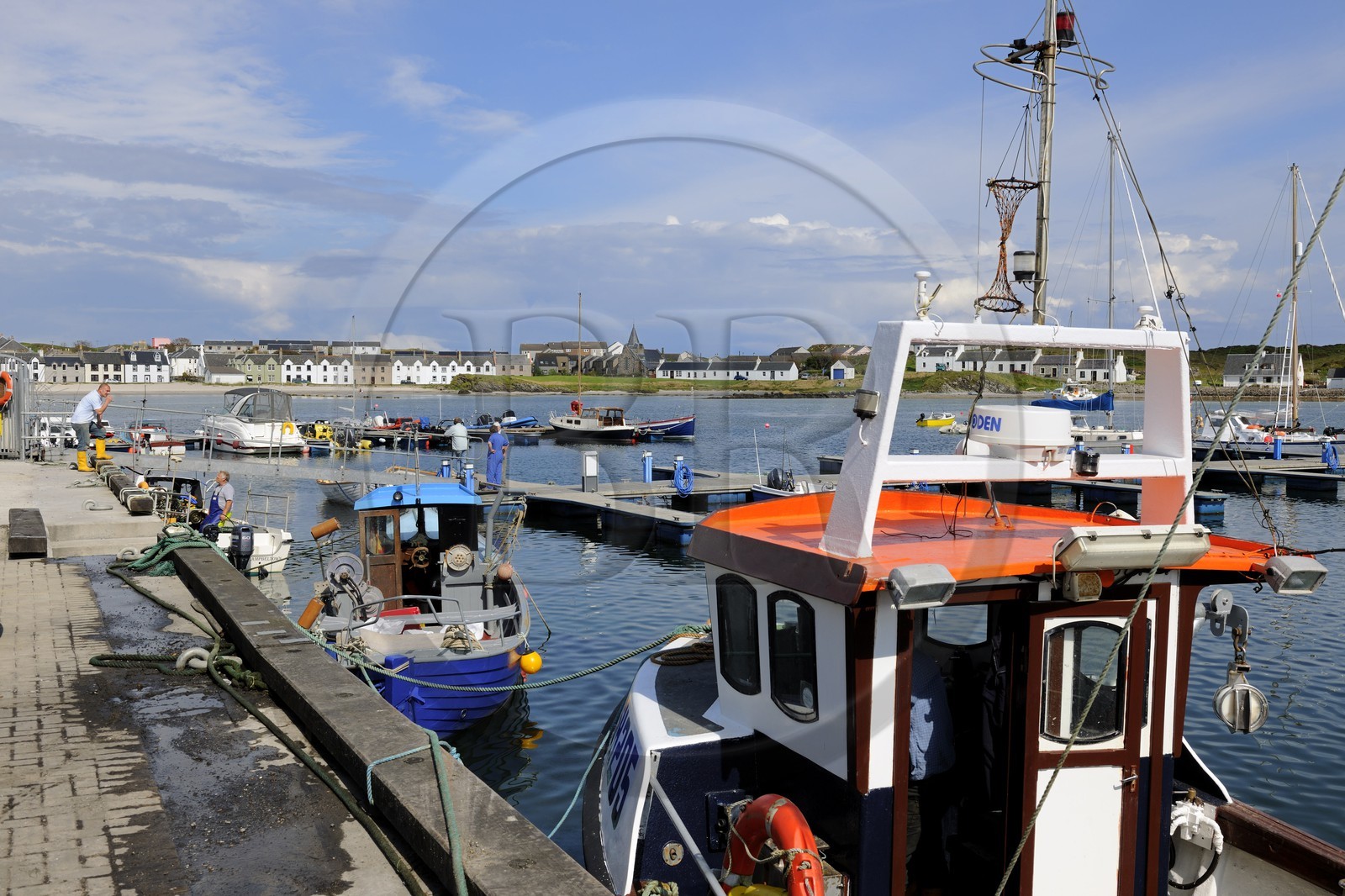 Royaume-Uni, Ecosse, Hébrides intérieures, Ile de Islay, port de Port Ellen