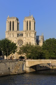 France, Paris (75), les rives de la Seine classées Patrimoine Mondial de l'UNESCO, île de la Cité, la cathédrale Notre-Dame