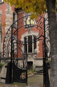 France, Bas Rhin (67), Strasbourg, maison Art Nouveau dans le quartier de l'Orangerie rue Schiller