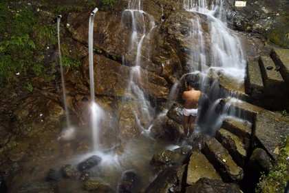 Sri Lanka, center province, Dalhousie, cascade on the pilgrims path climbing to Adam's Peak