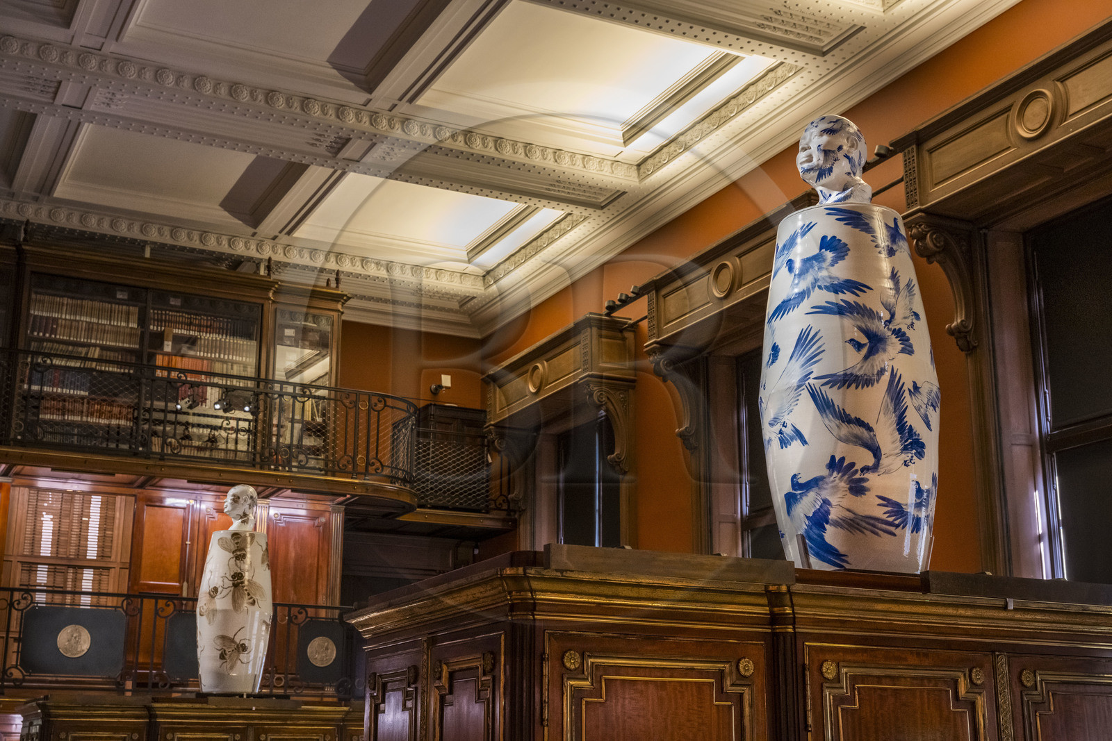 France, Paris (75), Bibliothèque Nationale de France, site Richelieu, Fragile body n°3 (2017) de l'artiste Barthélémy Toguo (exposition temporaire)